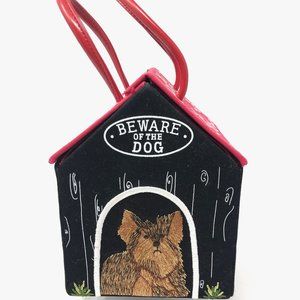 Lulu Guinness Dog House Embroidered Purse